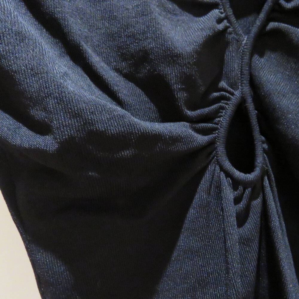 DISSH Monique Long Sleeve Knit Top in Black Cut Out Minimalist Evening - Size L - Picture 7 of 13